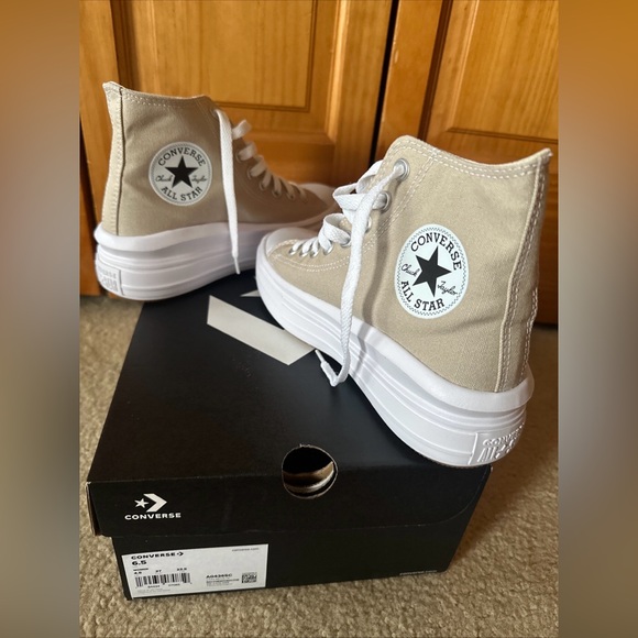 NEW Converse CTAS MOVE Platform  Women's Sz 6.5 Tan beach stone Khaki - Picture 5 of 5